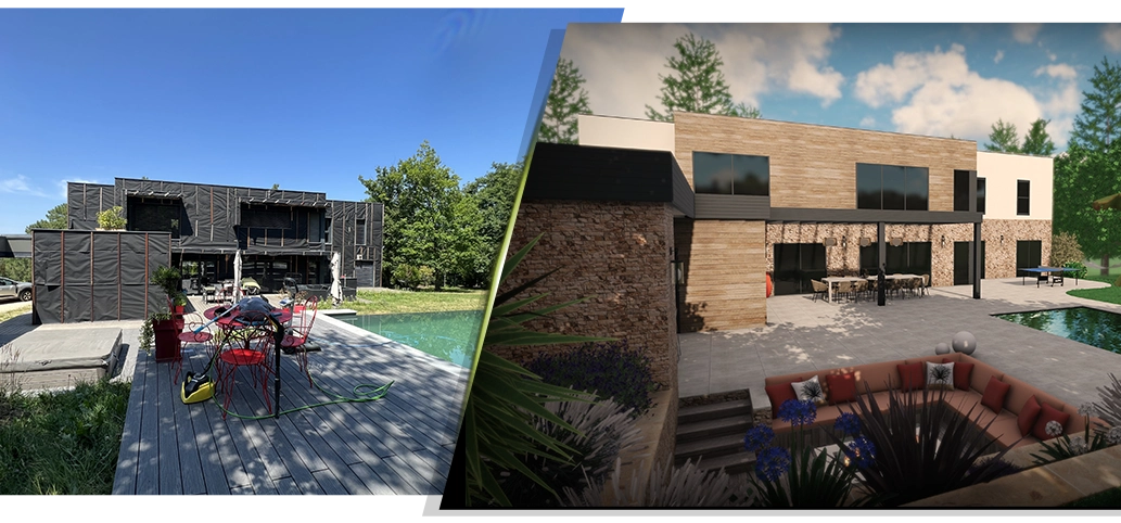 amenagement exterieur villa arcitecte par maelle valdevitirie de la sauvetat du dropt par maelle valdevit