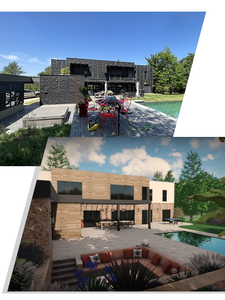 amenagement exterieur villa arcitecte par maelle valdevitirie de la sauvetat du dropt par maelle valdevit