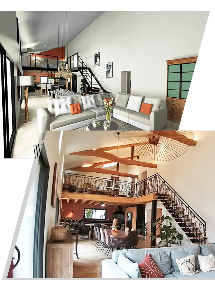 projet amenagement interieur corps de ferme nadege lara marmande